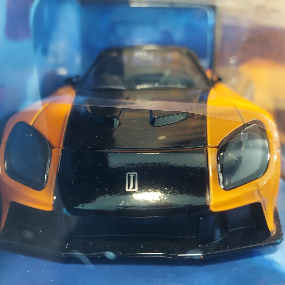 Fast & Furious Han's Mazda RX-7 Die-Cast Model - Orange and Black - Picture 3 of 7